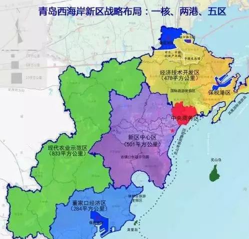 青岛西海岸新区位于胶州湾西岸,包括青岛市黄岛区全部行政区域,其中陆