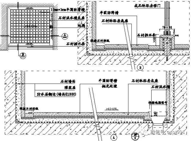 6,卫生间地漏施工示意图