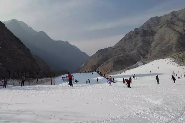 场,四面环山,泉水叮咚,风景优美,贺兰山滑雪场位于苏峪口森林公园内