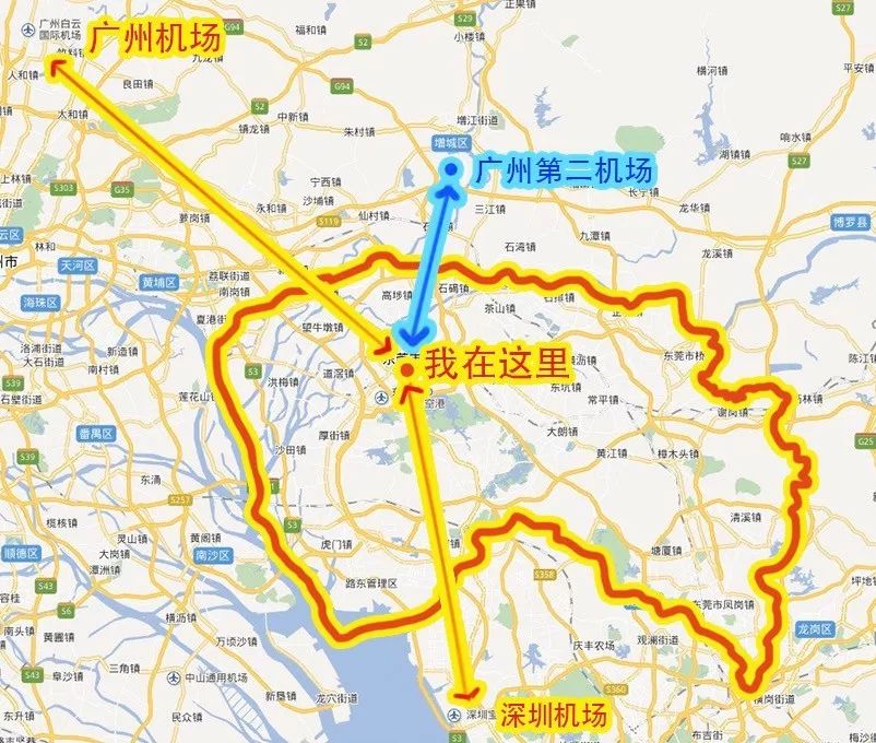 对比广州花都,对比深圳宝安 广州增城兴建广州第二机场 对东莞人