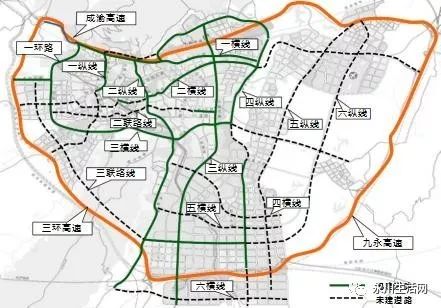 永川区现状骨架路网结构