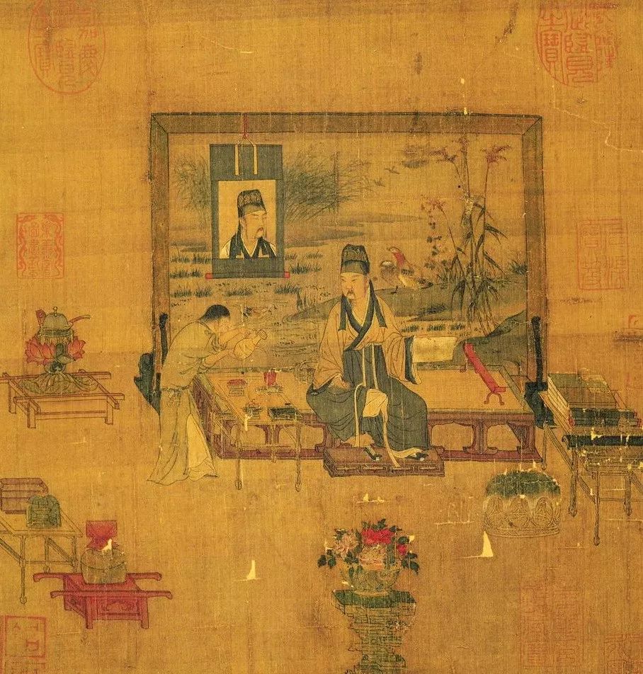 这幅宋代传世绘画作品现藏于台北故宫博物院(作者佚名),是反映宋代