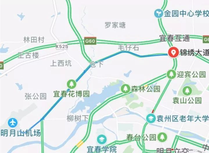 锦绣大道连通宜春大道与明月山机场