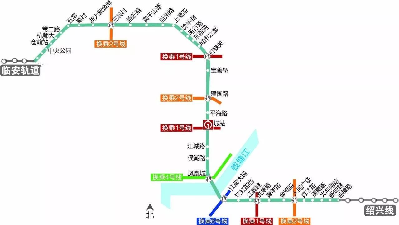 ▍杭州地铁5号线线路图