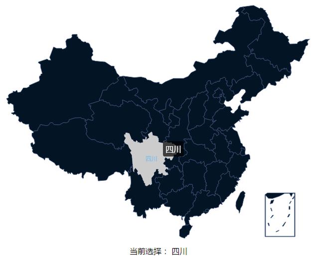 echarts实现可自定义配色中国地图省份选择效果