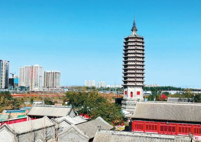 通州老城的地标——燃灯佛舍利塔在距离北京城市副中心仅10公里远的