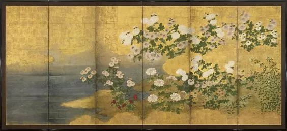 金碧重彩的日式传统屏风画和宋元明清的千丝万缕