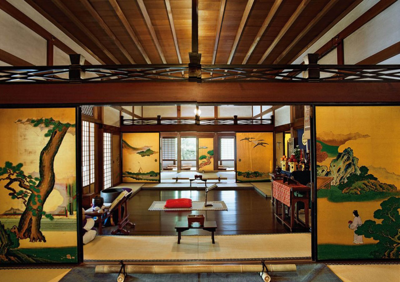 金碧重彩的日式传统屏风画和宋元明清的千丝万缕