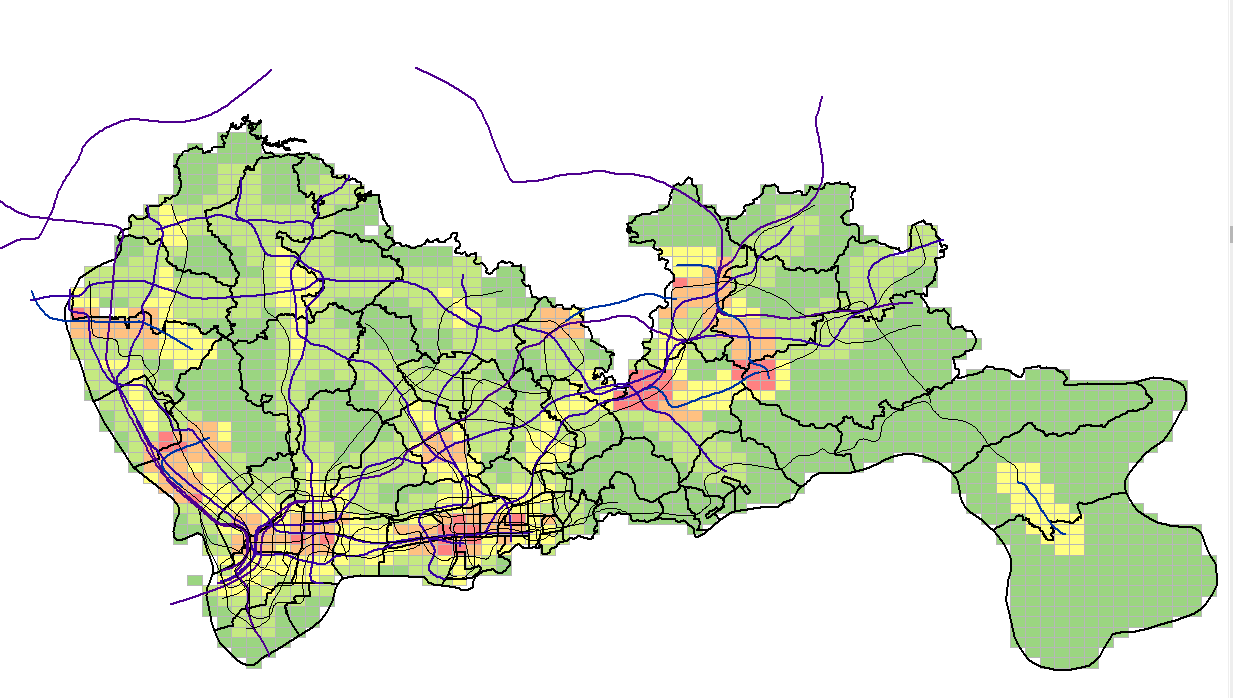 平湖,龙城,龙岗,坪山 为了更进一步量化,我们再做一次计算, 由各街道