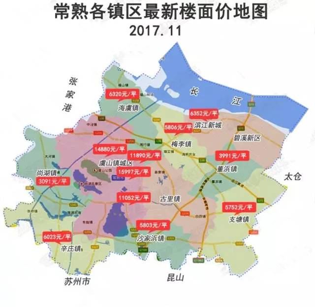 最新11月常熟400个小区价格变化表,我又要拿出计算器