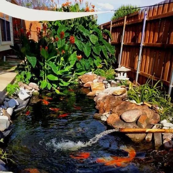 7个别墅庭院水池人工小溪设计案例