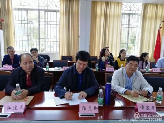 局长张克彬,区教育局办公室副主任雷阳亮,广州市花都区秀全中学副校长