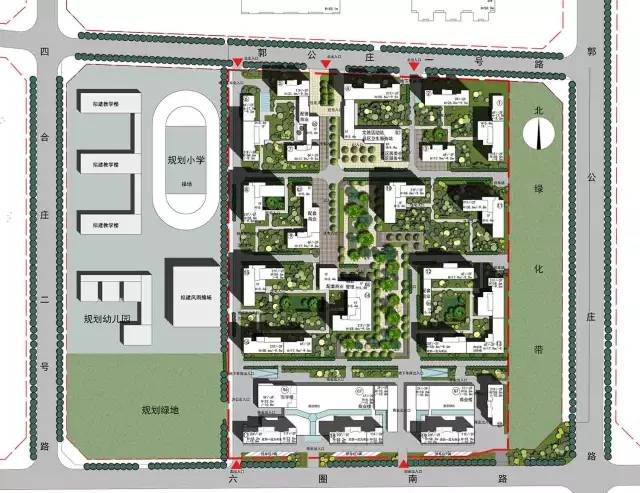 北京郭公庄一期公共租赁住房社区规划设计