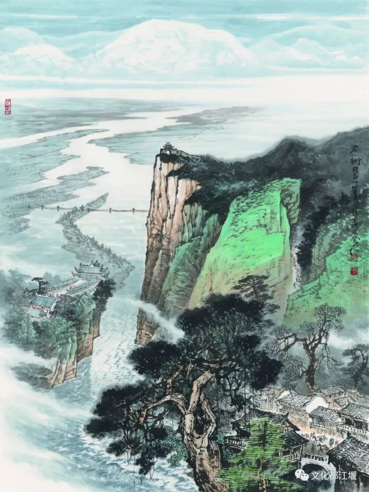 《老街《西川胜景》姚叶红在古典山水绘画的一定结构中,从笔墨,造型