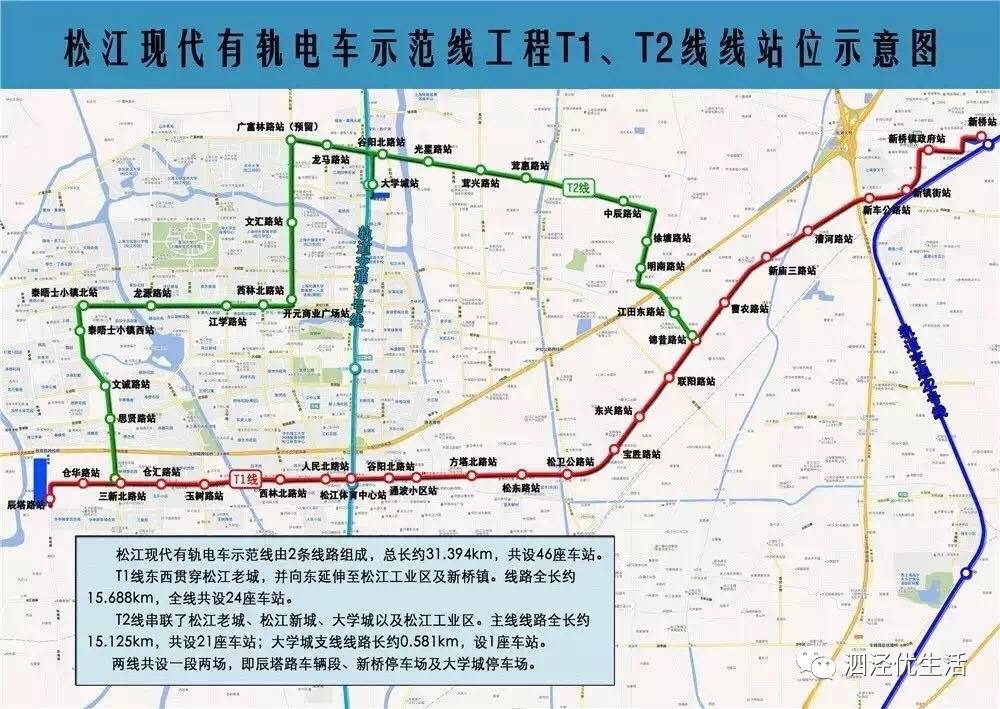 最新松江有轨电车t4线松南大型居住区泗泾规划出炉