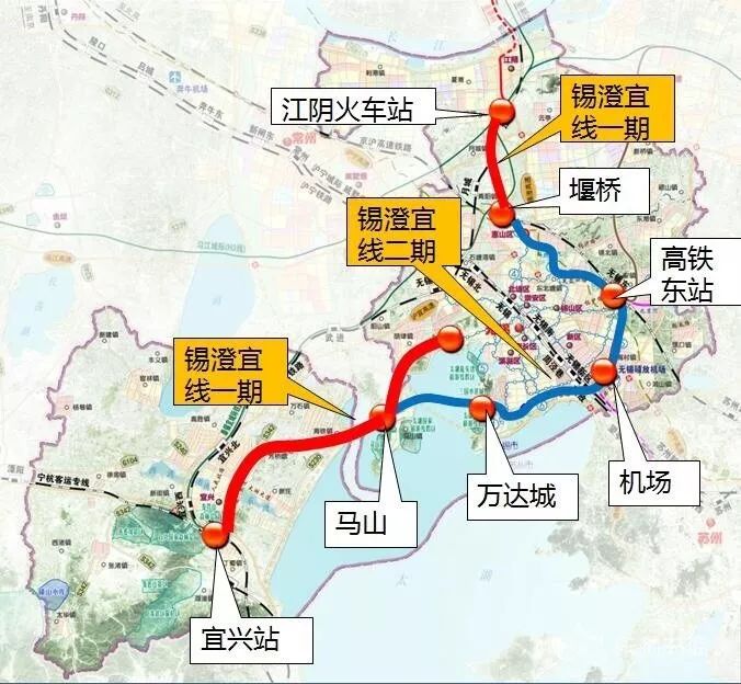 重点推进锡澄锡宜2条城际轨道规划建设.