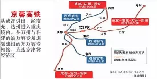 蓉京高铁线路图