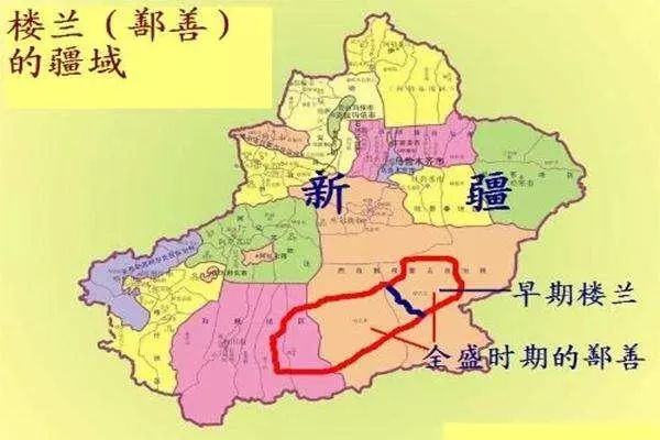 它就是楼兰古国. 楼兰遗址地图 楼兰的历史文明