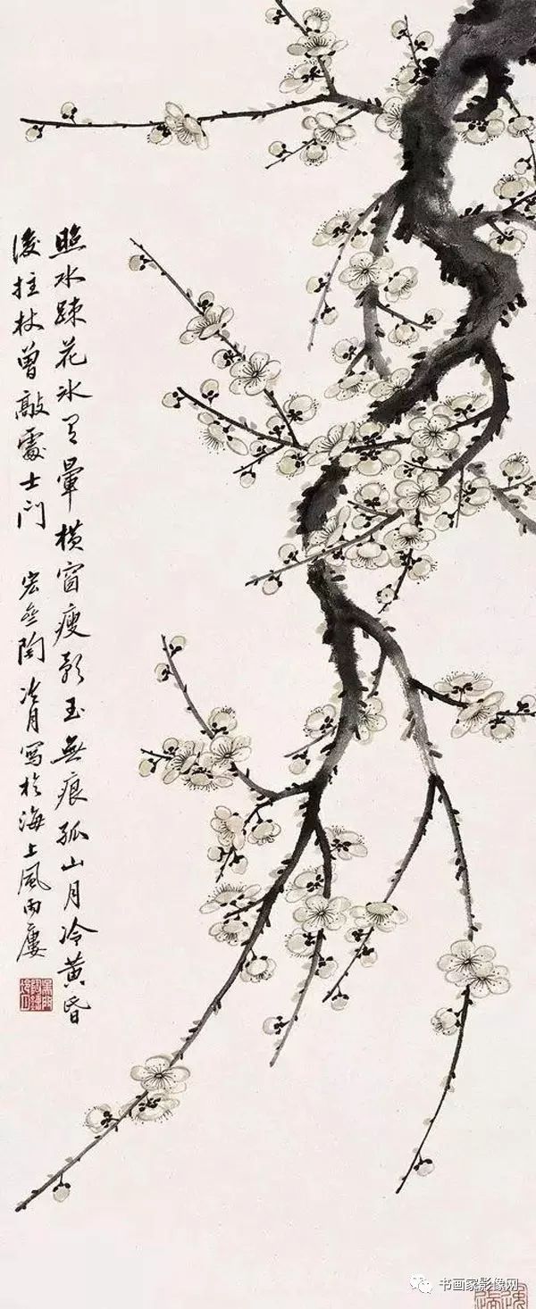 陶冷月画梅谈月色画梅《梅花》明 高启琼枝只合在瑶台,谁向江南处处栽