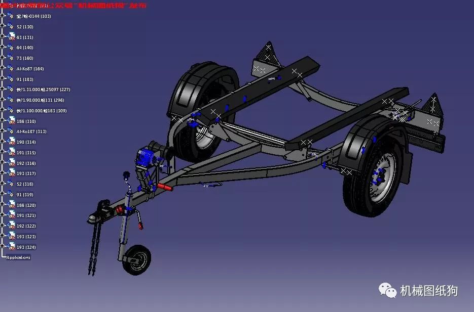 【其他车型】minigidrik小游艇拖车模型3d图纸 stp格式