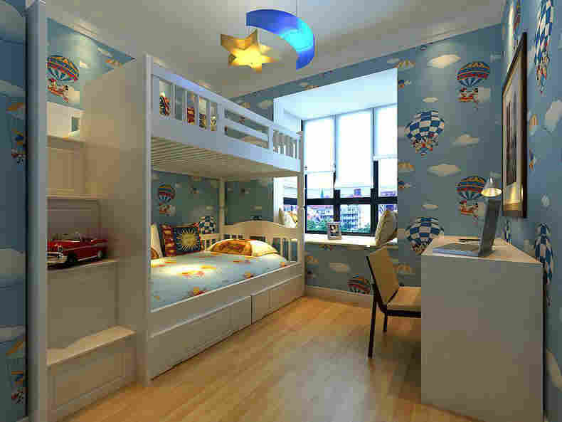 儿童房用高低床