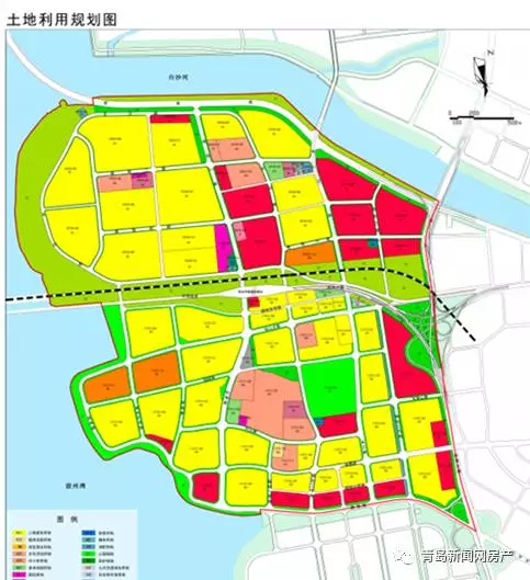 城阳区流亭街道则公布了西部,东部,北部三大片区的控制性详细规划.