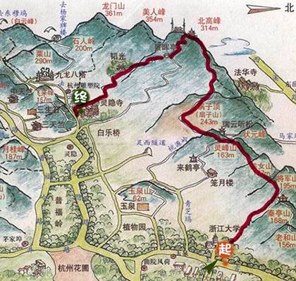 搭一辆公交看遍杭州最美的六处风景以及杭州6条登山路线图