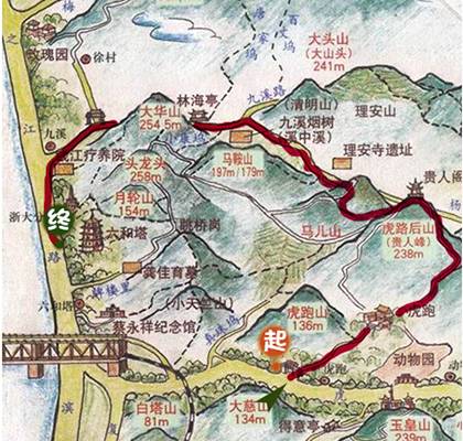 搭一辆公交看遍杭州最美的六处风景以及杭州6条登山路线图