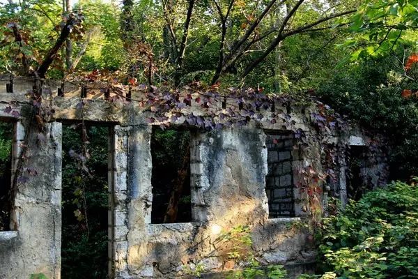 3 桂林石屋 石屋墙垣均用石板石条砌成 四周遍植桂花 石屋建于1932年4