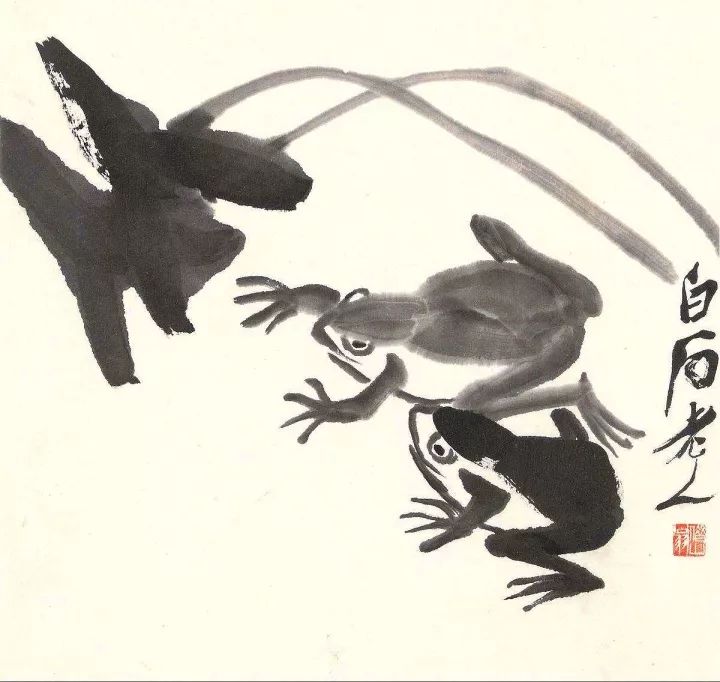 文化 正文  现代绘画大师齐白石,可称得上是一位画青蛙的高手,他笔下