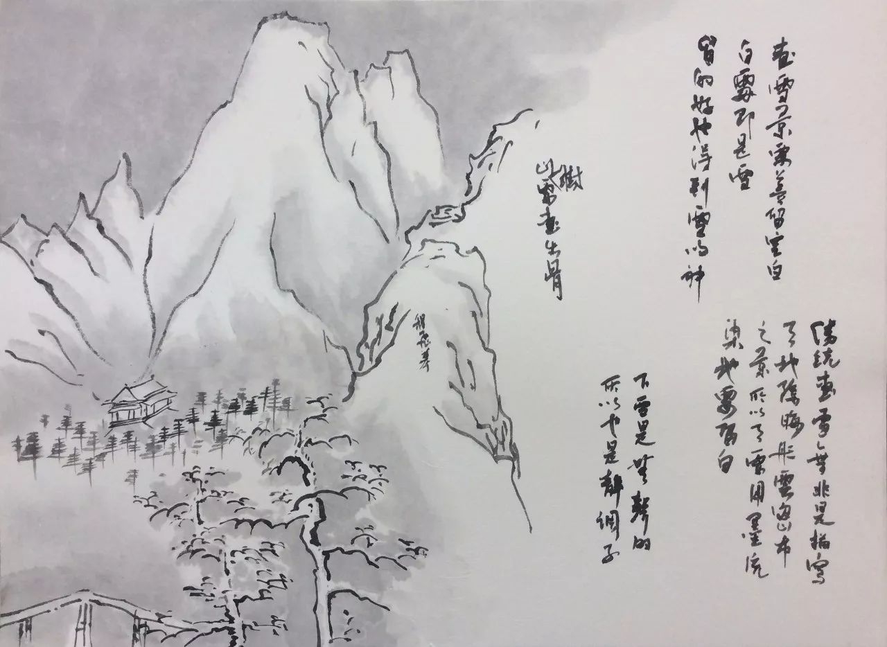 q: 山水画中画冬景和雪景有哪些特点?