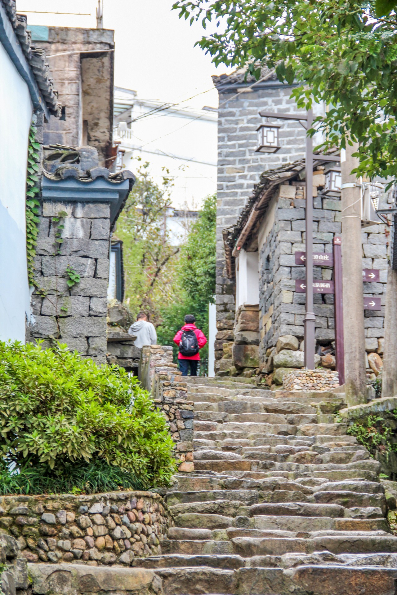 走进东澄村,当地村民用青石板铺成的"游步道"格外醒目,这与不少地方千