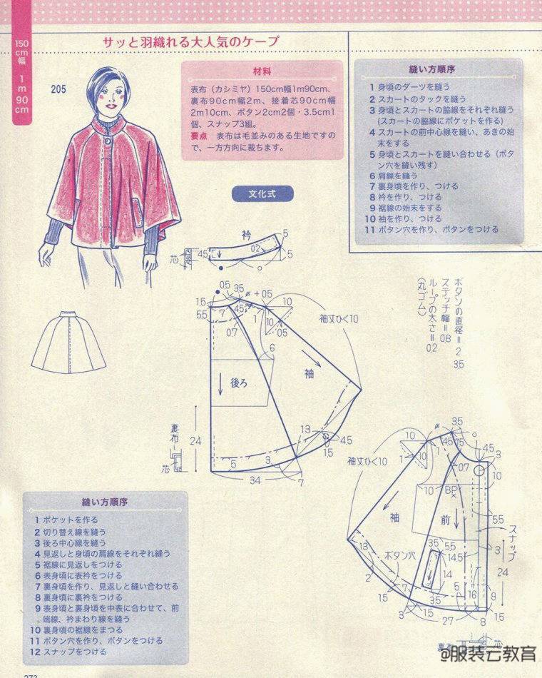 图纸集 | 女士斗篷,大衣,卫衣的纸样合集