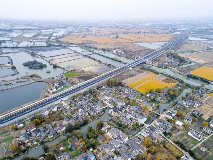 美丽的水乡高速公路像一条玉带,串联起兴化南,兴化周庄,俞垛,泰东河