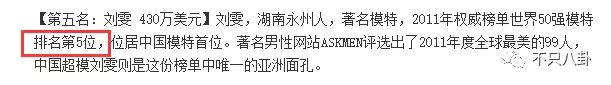 中国模特真实收入_福布斯模特收入排行榜：中国超模刘雯位列第八肯达尔·詹娜登顶