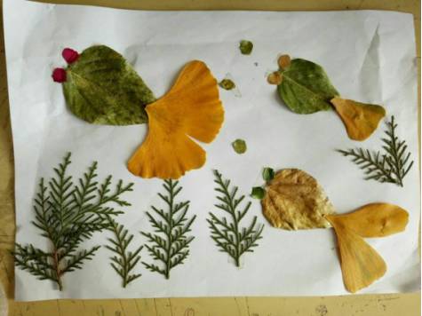 学生创意树叶拼贴画作品展第八篇丨小小手,把树叶,变成画!