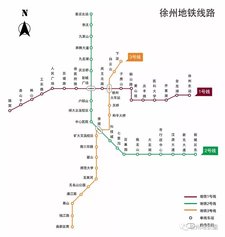 徐州1,2,3地铁规划