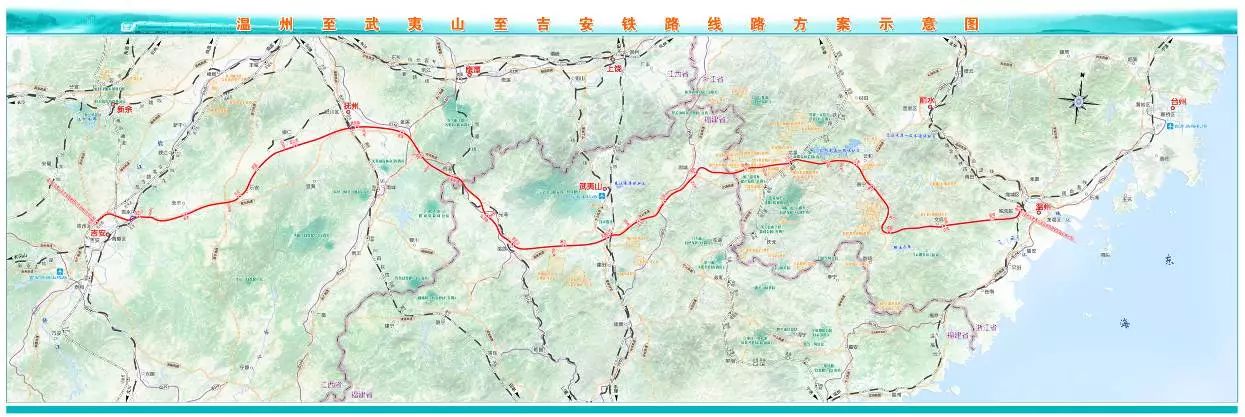 规划线路东起浙江温州,浙江省文成,泰顺,景宁,云和,龙泉,福建省浦城