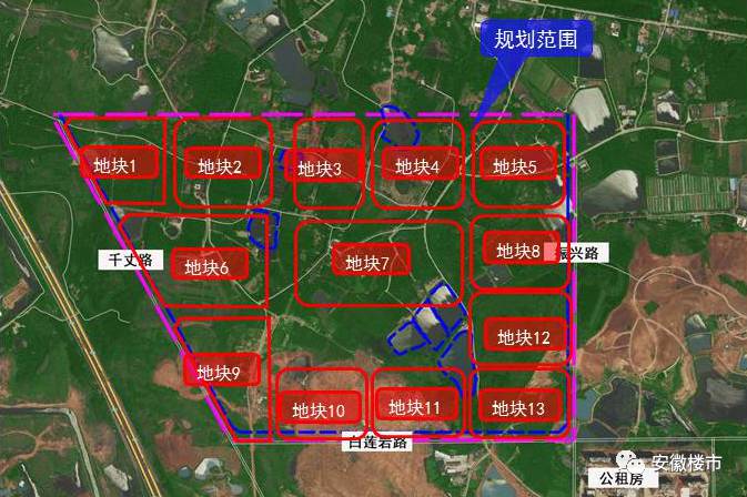 看点 03 董铺水库南1727亩地块规划曝光 拟调整地块  地块1-5.