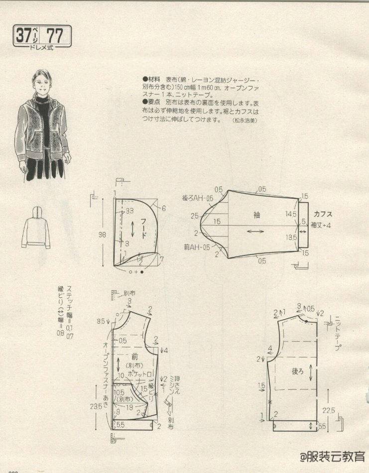 图纸集 | 女士斗篷,大衣,卫衣的纸样合集