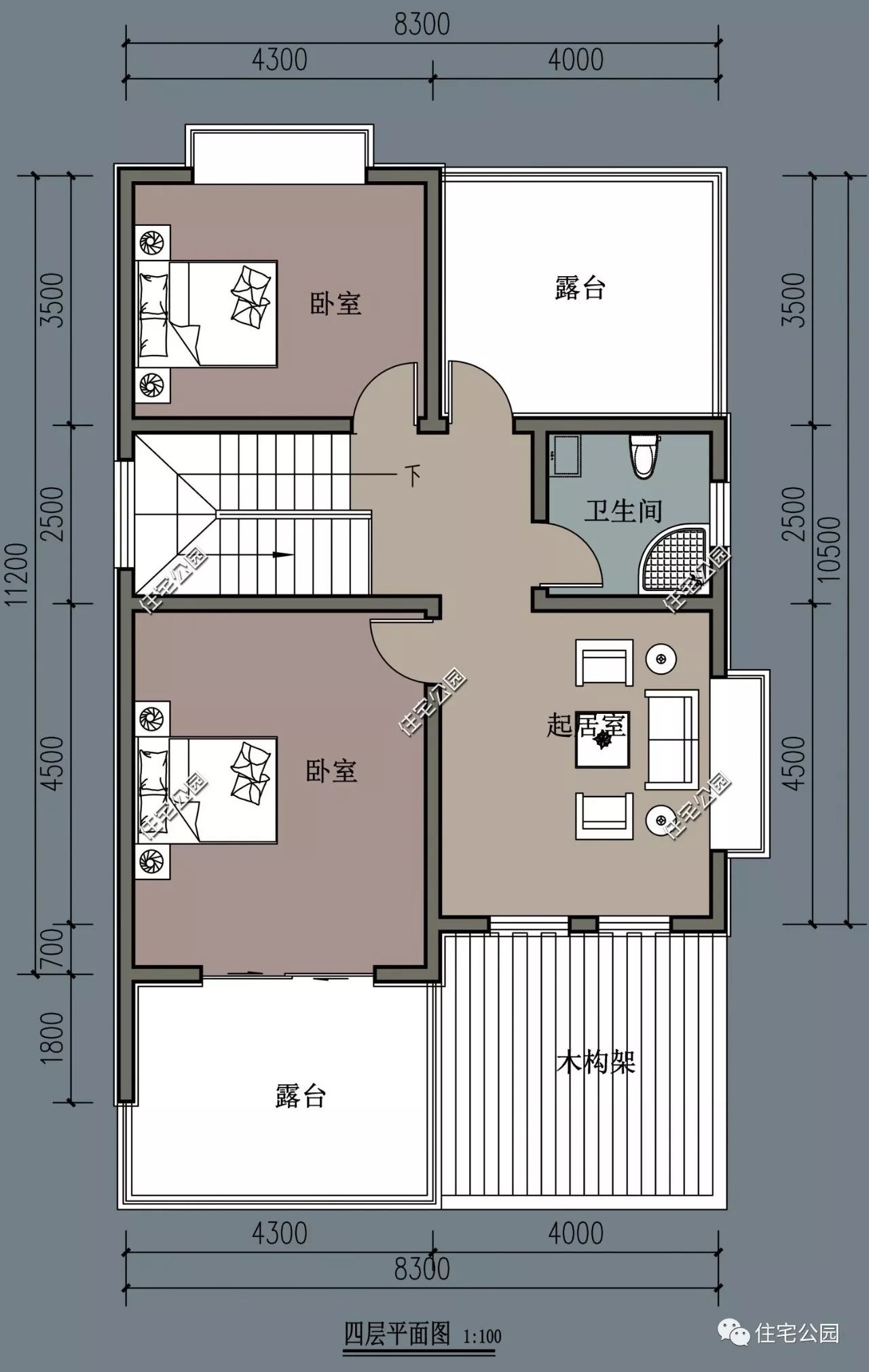 浪漫飘窗给你更好的居住体验,8x14米小面宽现代别墅(全图 视频展示)