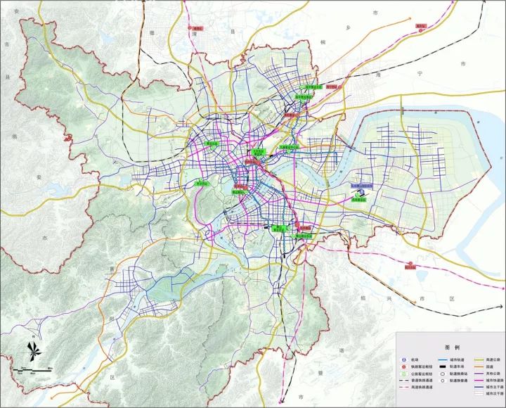 2,规划年限 至2020年,期限与《杭州市城市总体规划(2001-2020年)》