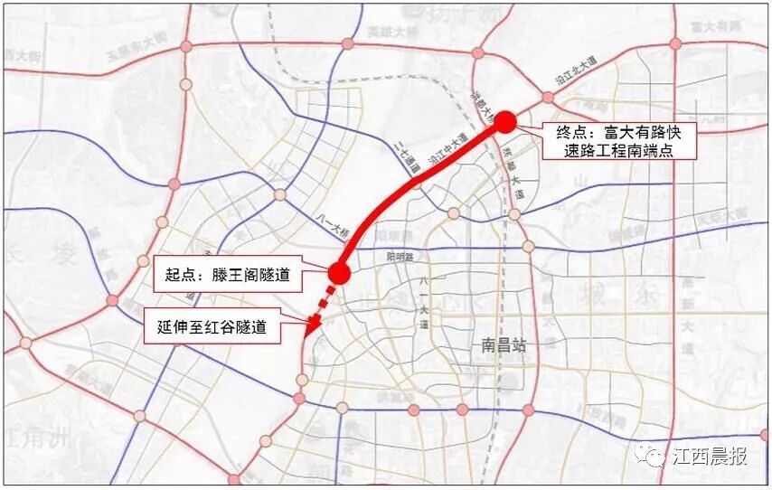 条过江隧道 江底交通真是越来越魔幻啊 今日记者从南昌市规划部门获悉