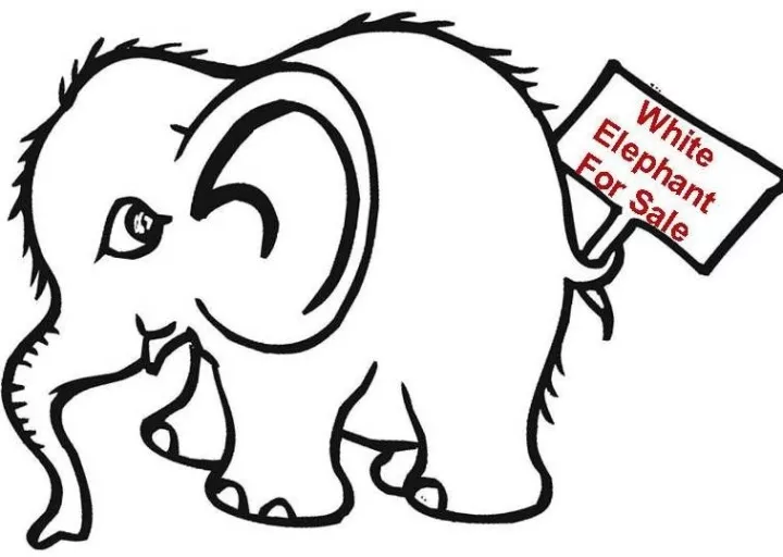 那么大家有没有猜到white elephant 的意思呢?bingo!