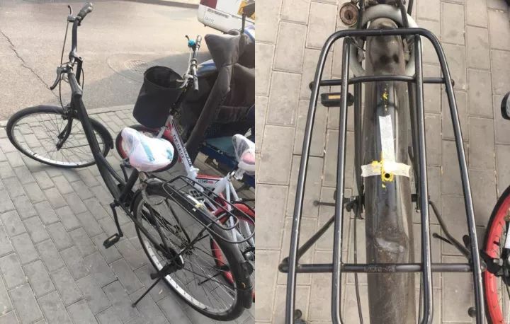 成为外卖专用车 装了宝宝椅的亲子版共享单车 乍看以为就是私家自行车