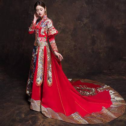 中式传统婚纱_中式婚纱