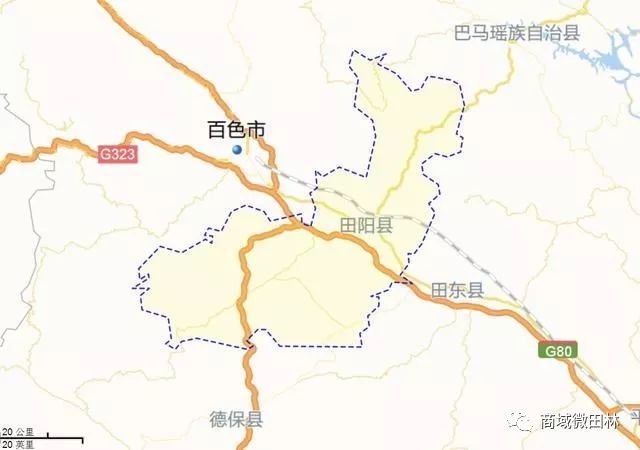 第十名,田阳县2395平方公里,32.24万人.