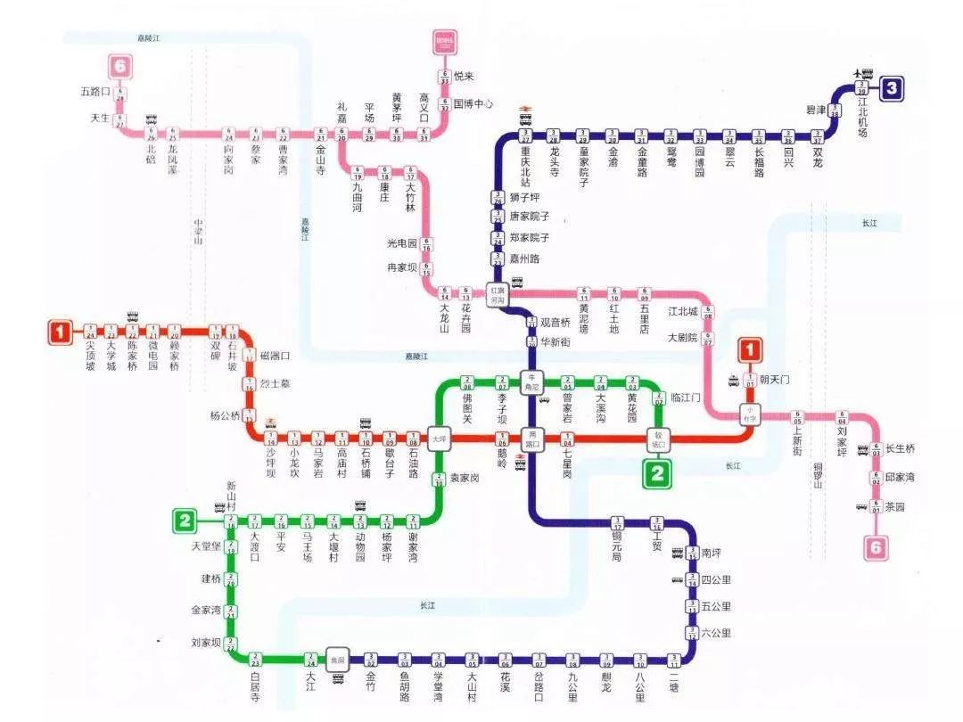 图,站点换乘全知道 (点击看高清大图) 02  重庆各地铁线路及收班时间