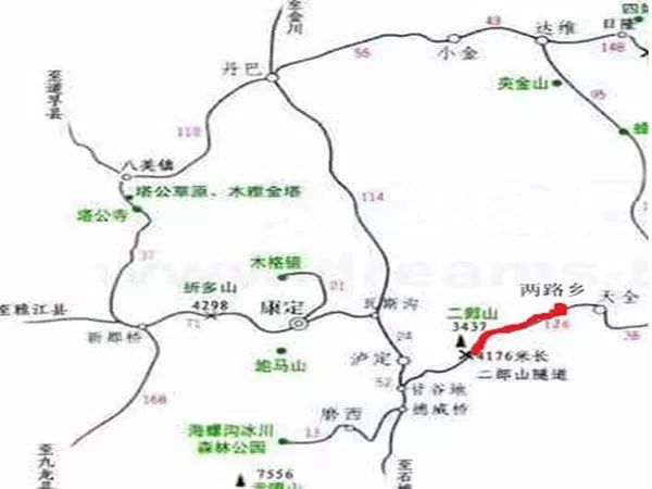 国道108线麂子岗和省道210线夹金山路段的具体管制范围由涉及县(区)