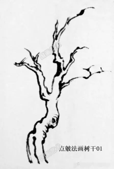 山水画基础技法,山水基础教程,图文详解各种树的画法